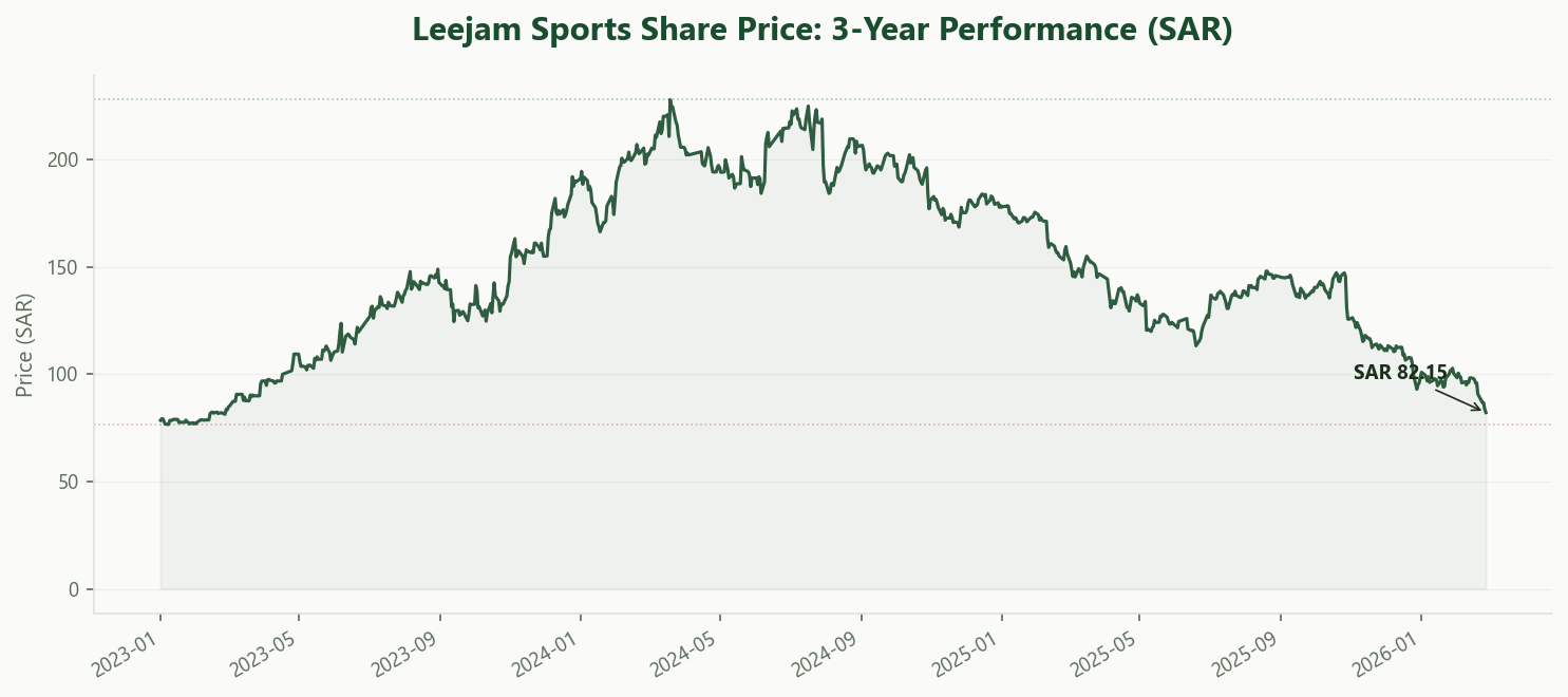 Leejam Sports Stock Price 3 Year Performance